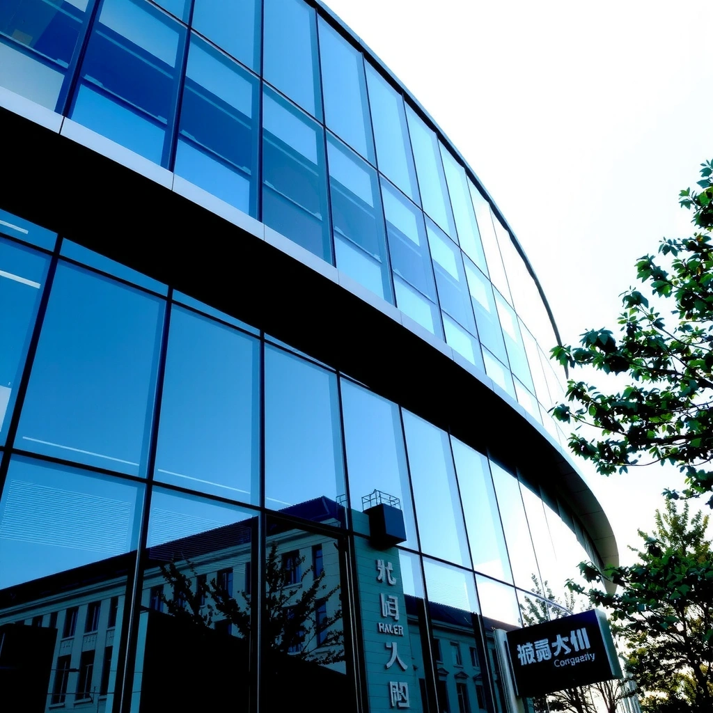 Modern office building of BuildVision Construction Company